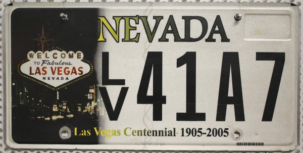 NEVADA Las Vegas - Nummernschild # LV41A7 ...