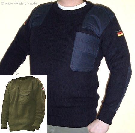 Bundeswehr Pullover mit Abzeichen , gebraucht