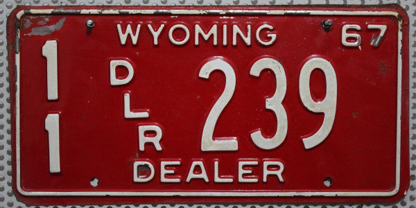 WYOMING / DLR 1967 Nummernschild # 11.239 ...