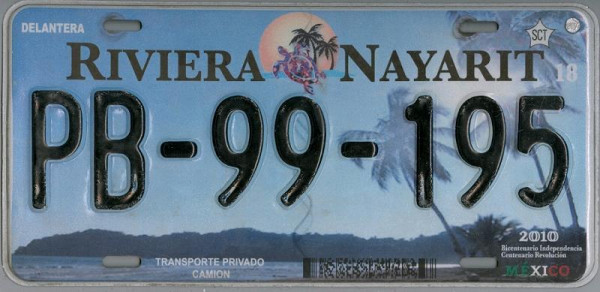 RIVIERA NAYARIT - Mexiko Nummernschild # PB99195