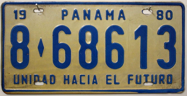 PANAMA 1980 - Nummernschild # 868613