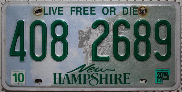 NEW HAMPSHIRE Live Free Or Die - Nummernschild # 4082689 =