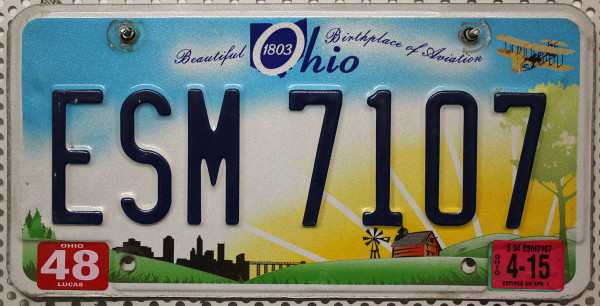OHIO (Beautiful) 1803 Motiv - Nummernschild # ESM7107 =