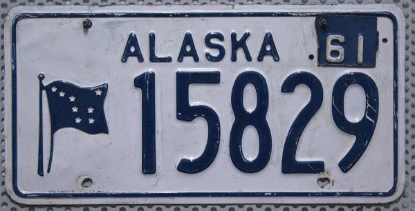 ALASKA 1960 / 1961 - Nummernschild # 15829 ≡