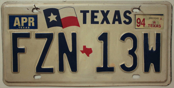 TEXAS Flag Graphic - Nummernschild # FZN13W =