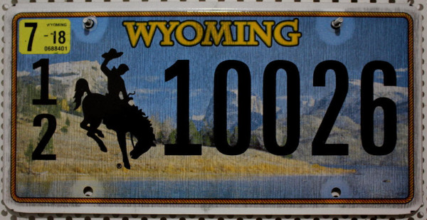 WYOMING Landscape - Nummernschild # 10026 =