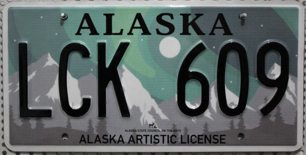 ALASKA Artistic License - Nummernschild # LCK609 ...