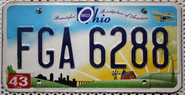 OHIO (Beautiful) 1803 Motiv - Nummernschild # FGA6288 ...