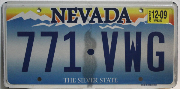 NEVADA The Silver State - Nummernschild # 771VWG =