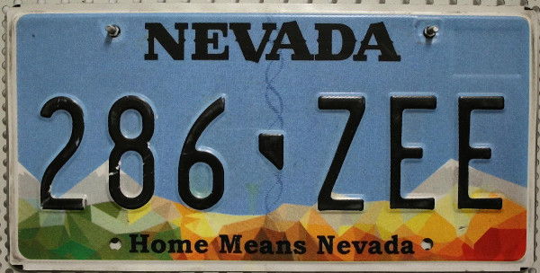 NEVADA Home Means Nevada - Nummernschild # 286ZEE ...