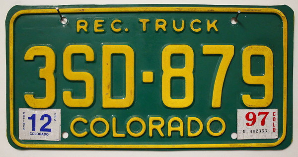 COLORADO Rec.Truck - Nummernschild # 3SD879 =