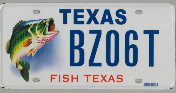 TEXAS Motiv Barsch / Fisch - Nummernschild # BZ06T ≡