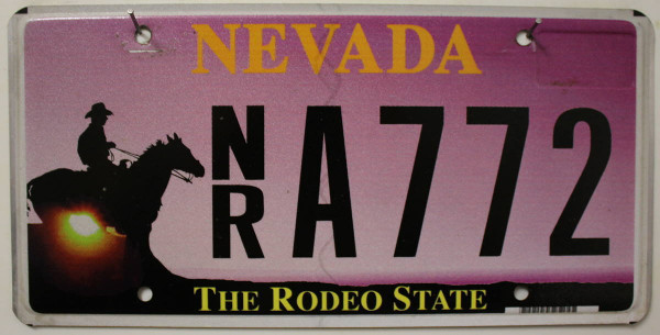 NEVADA The Rodeo State - Nummernschild # NR.A772 ... ≡