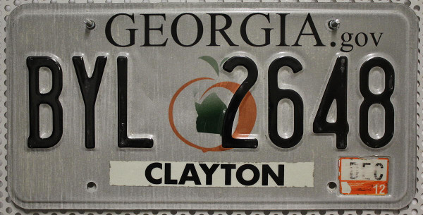 GEORGIA .gov - Nummernschild # BYL2648 =