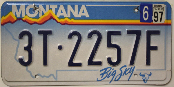 MONTANA Big Sky - Nummernschild # 3T2257F =