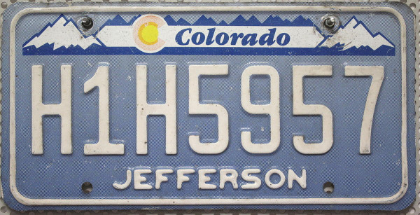 COLORADO Typ Blau - Nummernschild # H1H5957 ...