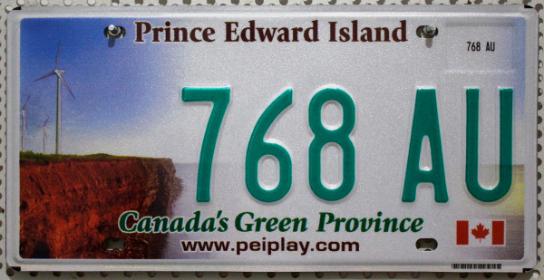 PRINCE EDWARD ISLAND / Canada's Green Province - Nummernschild # 768AU