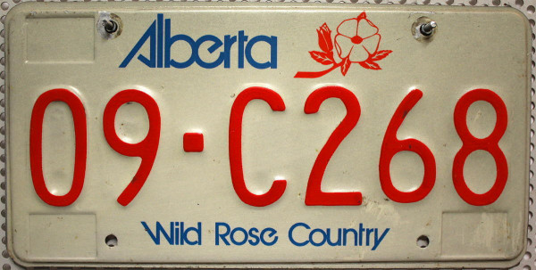 ALBERTA Wild Rose - Nummernschild # 09C268 ...