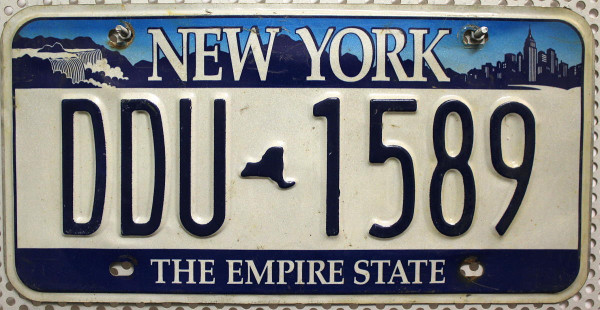 NEW YORK The Empire State - Nummernschild # DDU1589