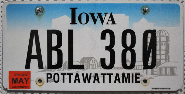 IOWA - Kfz Nummernschild # ABL380 =