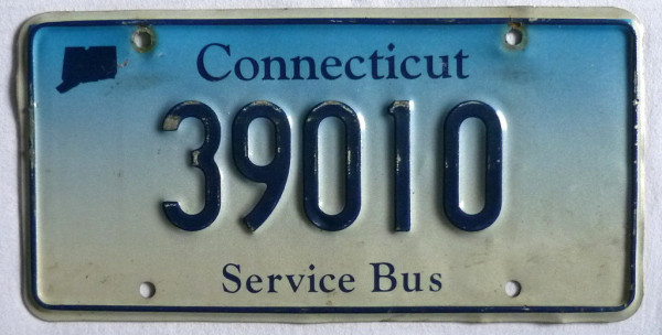 CONNECTICUT Service Bus - Nummernschild # 39010 ...