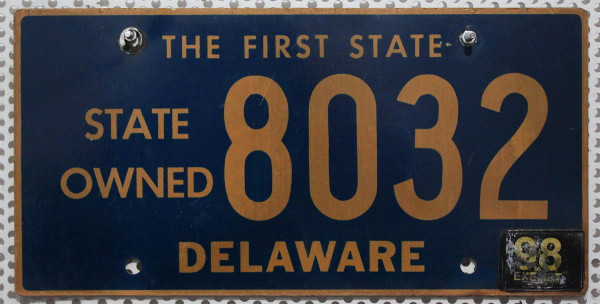 DELAWARE The First State - Nummernschild # 8032 ≡