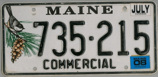 MAINE Commercial - Nummernschild # 735215 =