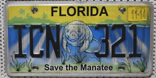 FLORIDA Save the Manatee - Nummernschild # ICN 321