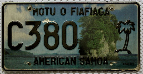 AMERICAN SAMOA Nummernschild # C380