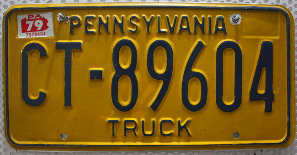 PENNSYLVANIA Truck - Nummernschild # CT89604 =