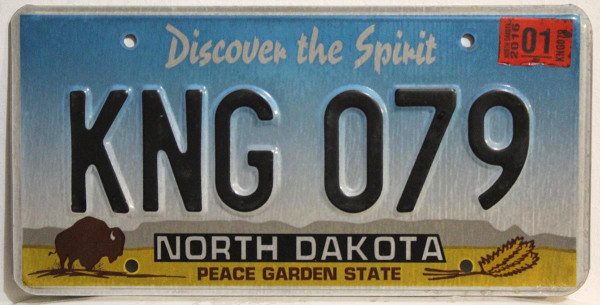 NORTH DAKOTA Discover the Spirit - Nummernschild # KNG079 =