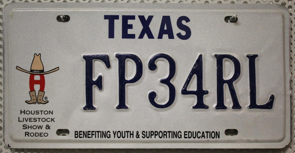 TEXAS Houston LS Show & Rodeo - Nummernschild # FP34RL