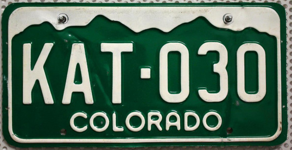 COLORADO - Nummernschild (ganz geprägt) # KAT030 ...