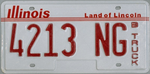 ILLINOIS (B) Truck - Nummernschild # 4213NG =