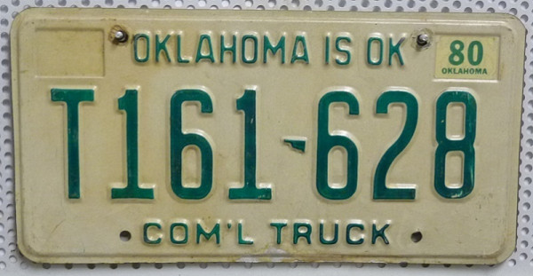 OKLAHOMA is OK - Nummernschild # T161628 =
