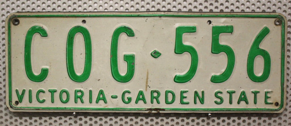 VICTORIA Garden State - Nummernschild # COG556