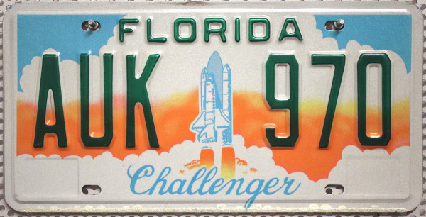 FLORIDA Challenger - Nummernschild # AUK970 ≡