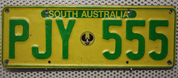 SOUTH AUSTRALIA - Nummernschild # PJY555