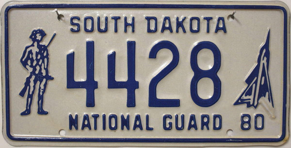 SOUTH DAKOTA National Guard - Nummernschild # 4428 ...