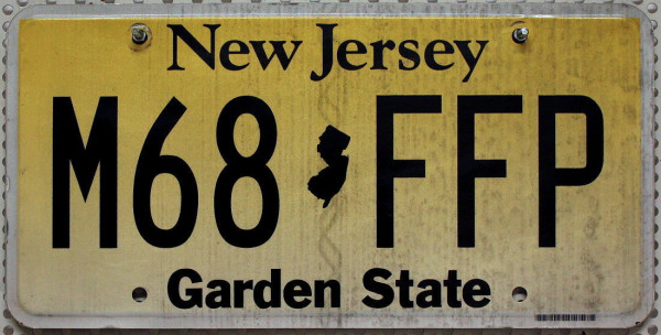 NEW JERSEY Garden State - Nummernschild # M68FFP ...