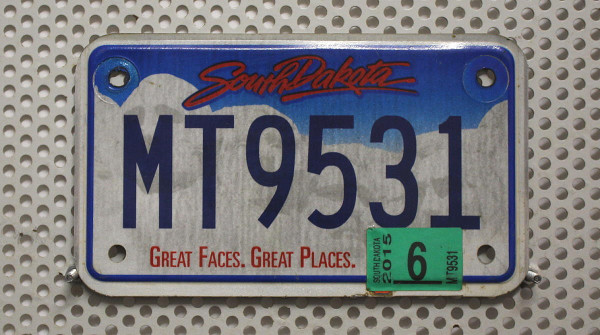Motorradschild SOUTH DAKOTA Nummernschild # MT9531 =