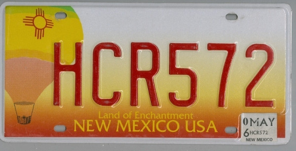 NEW MEXICO Land of Enchantment - Nummernschild # HCR572 =