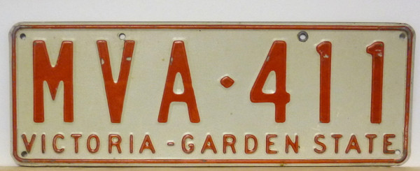 VICTORIA Garden State - Nummernschild # MVA411