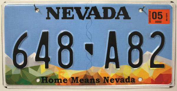 NEVADA Home Means Nevada - Nummernschild # 648A82 =