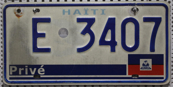 HAITI - Haïti Nummernschild # E3407