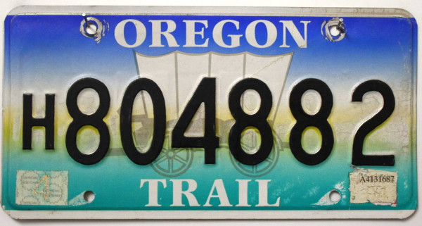 OREGON Trail - Nummernschild # H804882