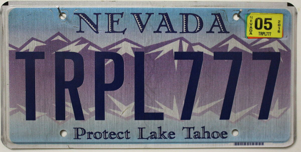 NEVADA Protect Lake Tahoe - Nummernschild # TRPL.777 =