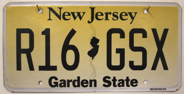 NEW JERSEY Garden State - Nummernschild # R16GSX ...
