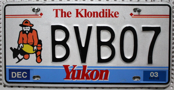 YUKON The Klondike - Nummernschild # BVB07 =