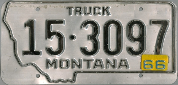 MONTANA Truck 1966 Oldtimer Nummernschild # 153097